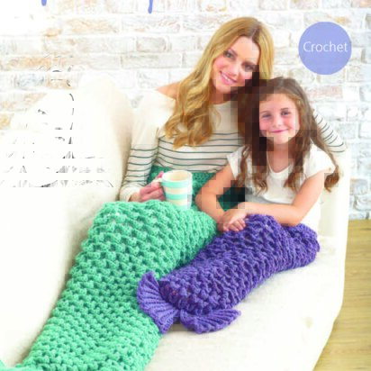 Women and Girls Mermaid Tails in Hayfield Chunky with Wool - 7907 - Downloadable PDF