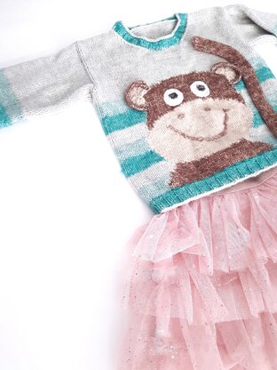 Cheeky Little Monkey Sweater