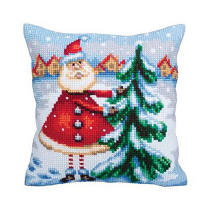 Collection D'Art Santa in Lapland Cross Stitch Cushion Kit