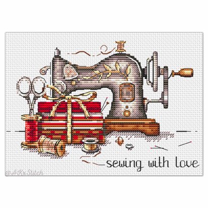 Sewing with Love "Red" Cross Stitch PDF Pattern