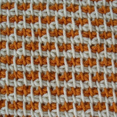 Tunisian Crochet Terracotta Cloth