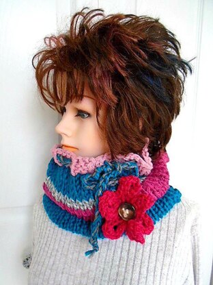 878- Pixie Cowl and Flower