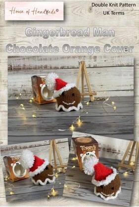 Gingerbread Man Chocolate Orange Cover Knitting Pattern