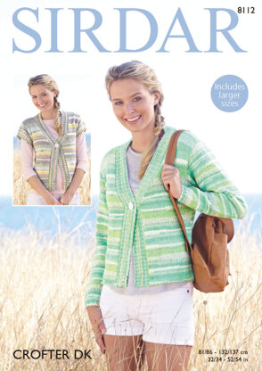 Woman's Jackets in Sirdar Crofter DK - 8112 - Downloadable PDF