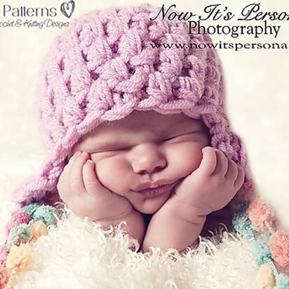 Pom Pom Tassel Earflap Hat Crochet Pattern 236