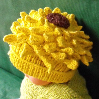Baby Sunflower Beanie Hat