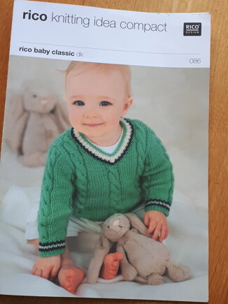 Cabled V Neck Baby Jumper #2