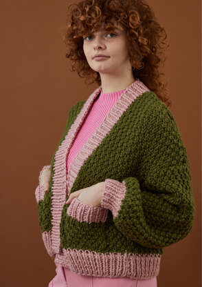 Irish Moss Stitch Cardigan - Knitting Pattern For Women In Debbie Bliss ...