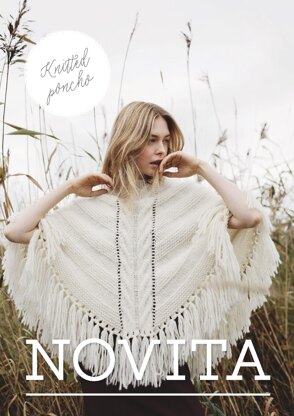 Women's Knitted Poncho in Novita Natura - 13 - Downloadable PDF