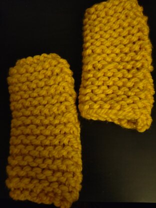 Yellow mitts