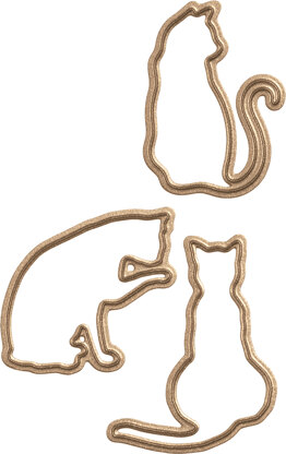 Spellbinders Shapeabilities Die D-Lites - Kitty Cats 1.15" To 1.85"