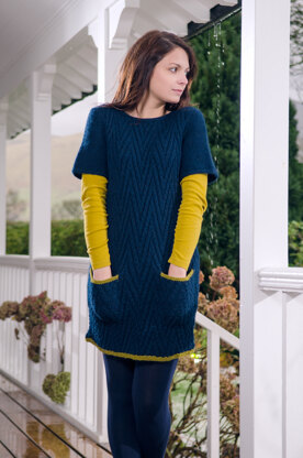 Helga Chevron Dress Tunic in The Fibre Co. Cumbria - Downloadable PDF