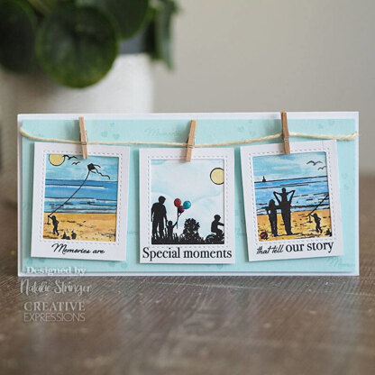 Creative Expressions Designer Boutique Collection Summer Holiday's DL Pre Cut Rubber Stamp