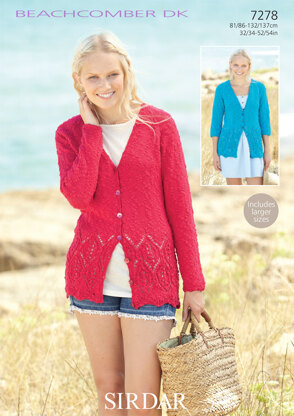 Cardigans in Sirdar Beachcomber DK - 7278 - Downloadable PDF