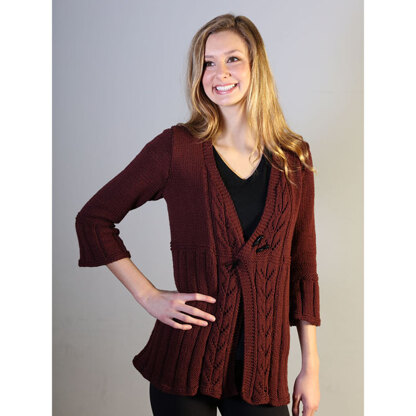 Plymouth Yarn 3250 Lace Panel Jacket PDF