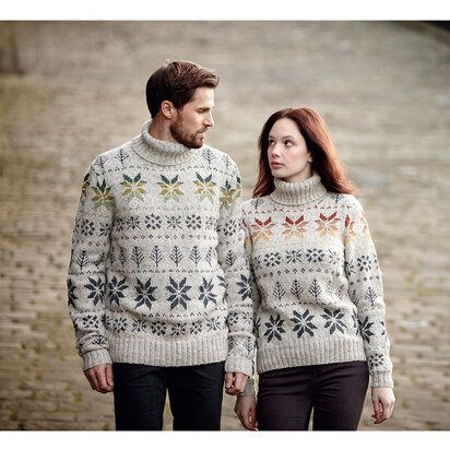 Tidings Sweaters in Rowan Felted Tweed DK - D154 - Downloadable PDF