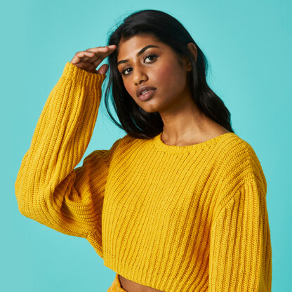Sunshine Sweater - Free Sweater Crochet Pattern For Women in Paintbox Yarns Cotton 4 Ply by Paintbox Yarns