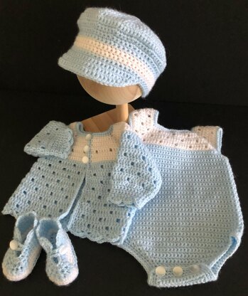 Baby Boy Newborn-3 Months Outfit with Romper