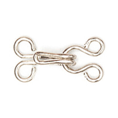 Hemline Hooks and Eyes Nickel - Size 1