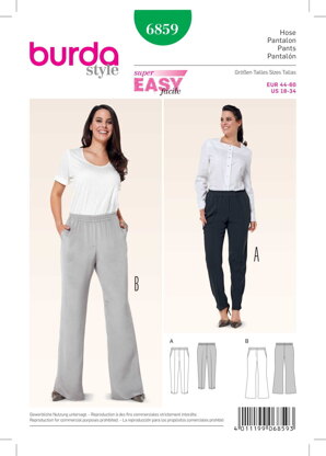 Burda Style Plus size Sewing Pattern B6859 - Paper Pattern, Size 18 - 34