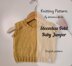 Sleeveless Gold Baby Jumper (PDF): 3, 6, 12 Months,