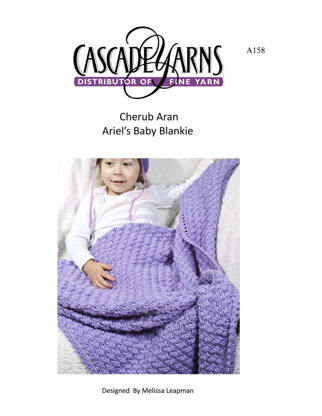 Ariel's Baby Blankie in Cascade Cherub Aran - A158