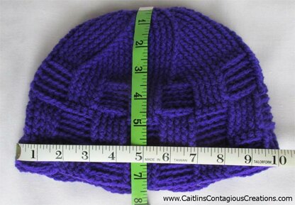 Spiral Star Basket Weave Beanie