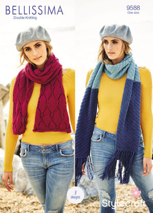 Scarf & Shawls in Stylecraft Bellissima - 9588 - Downloadable PDF