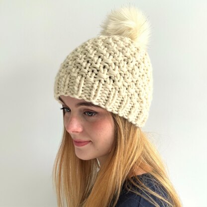 “Sea Glass” Pompom Hat