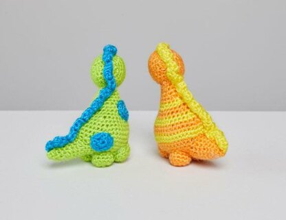 Stellan & Stanley Crochet Dinosaur in Red Heart Amigurumi - LM6283 - Downloadable PDF