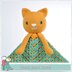 Crochet Lovey Pattern Blanket Ginger Kitty Cat Kitten Security Blanket Crochet Lovey Blanket Toy Blankie Baby Blanket Toy Crochet Comforter Snuggle