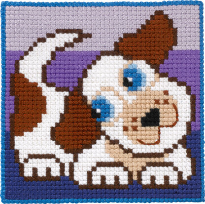Permin Children's kit Dog Cross Stitch Kit - 25x25cm