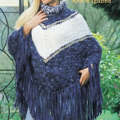 Carmencita Poncho in Adriafil Baba, Charme and Gold - Downloadable PDF - knitting pattern