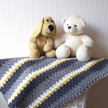 Laksfoot stitch baby blanket