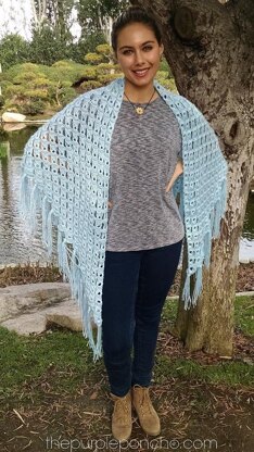 Broomstick Lace Triangle Shawl