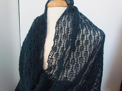 Copenhagen Reversible Mesh Lace Wrap and Scarf