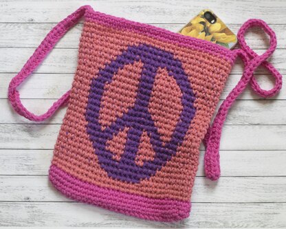 Peace Sign Crossbody Bag