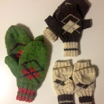 Argyle Mitts