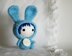 Blue Rabbit Doll with removable tail. Toy from the Tanoshi series.