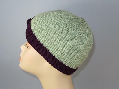 Tie Up Bow Beanie Circular Knitting Pattern