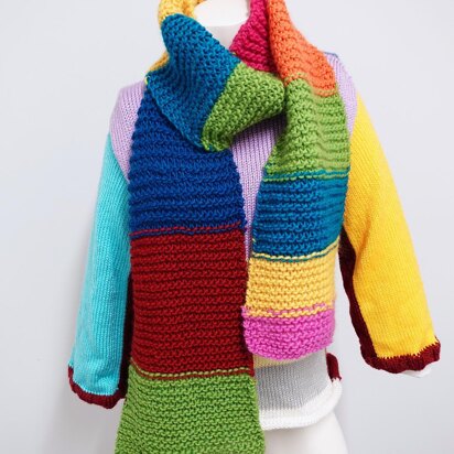 Rainbow Color Block Scarf