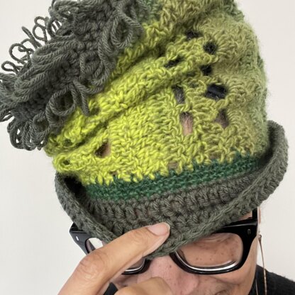 It B's That Way Hat  - Fun Funky Crochet Hat Pattern