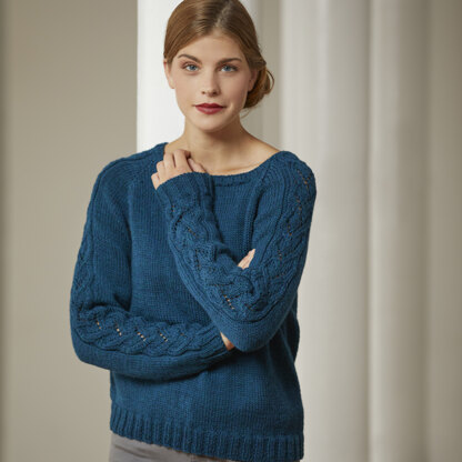 Atwood Pullover - Sweater Knitting Pattern for Women in Tahki Yarns Classic Superwash