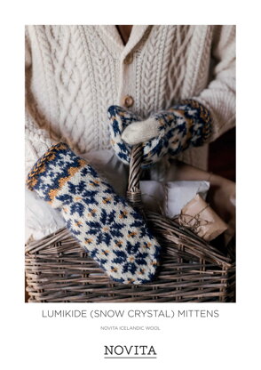 Lumikide (Snow Crystal) Mittens in Novita - 0070006 - Downloadable PDF