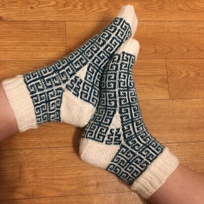 Grecian Key Socks