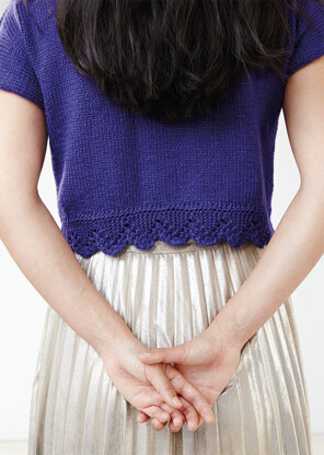 "Josefina Top" - Top Knitting Pattern For Women in Debbie Bliss Sita