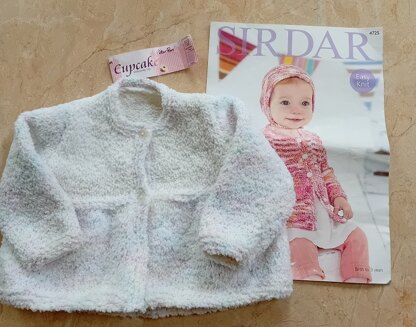 Cupcake basic baby cardigan