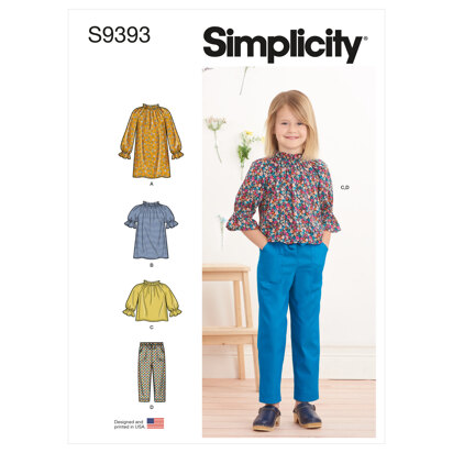 Simplicity Children's Dress, Tunic, Top and Pants S9393 - Sewing Pattern