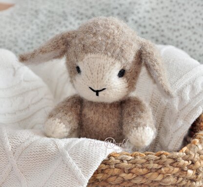 Baby Lamb knitting pattern, Flat Knitting