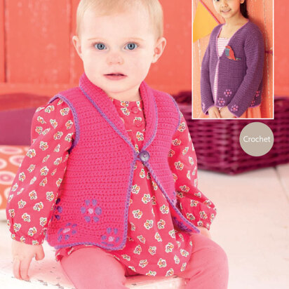 Cardigan and Waistcoat in Sirdar Snuggly 4 Ply 50g - 4473 - Downloadable PDF